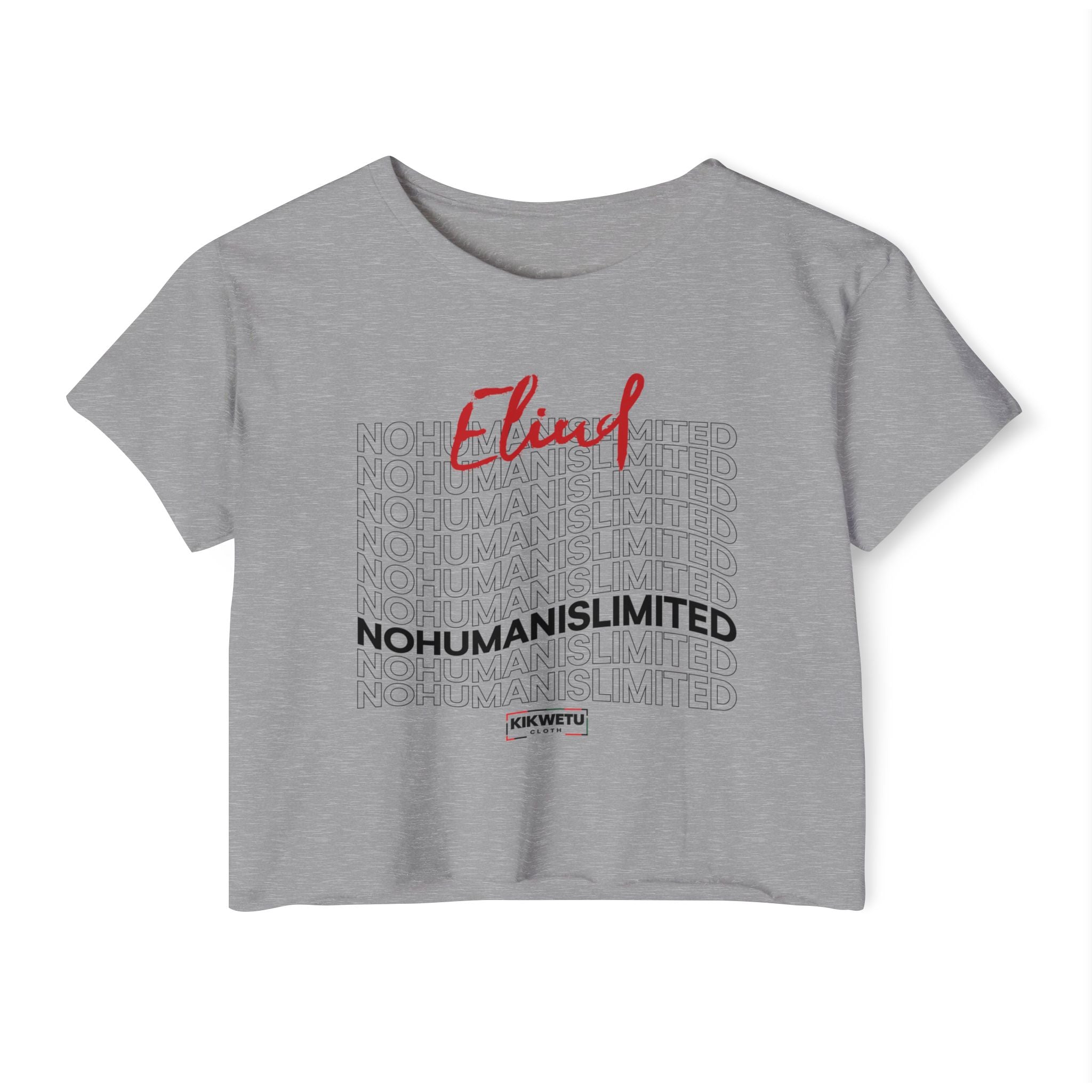 Crop Top —Eliud ''No Human Is Limited'' Graphic Festival Tee